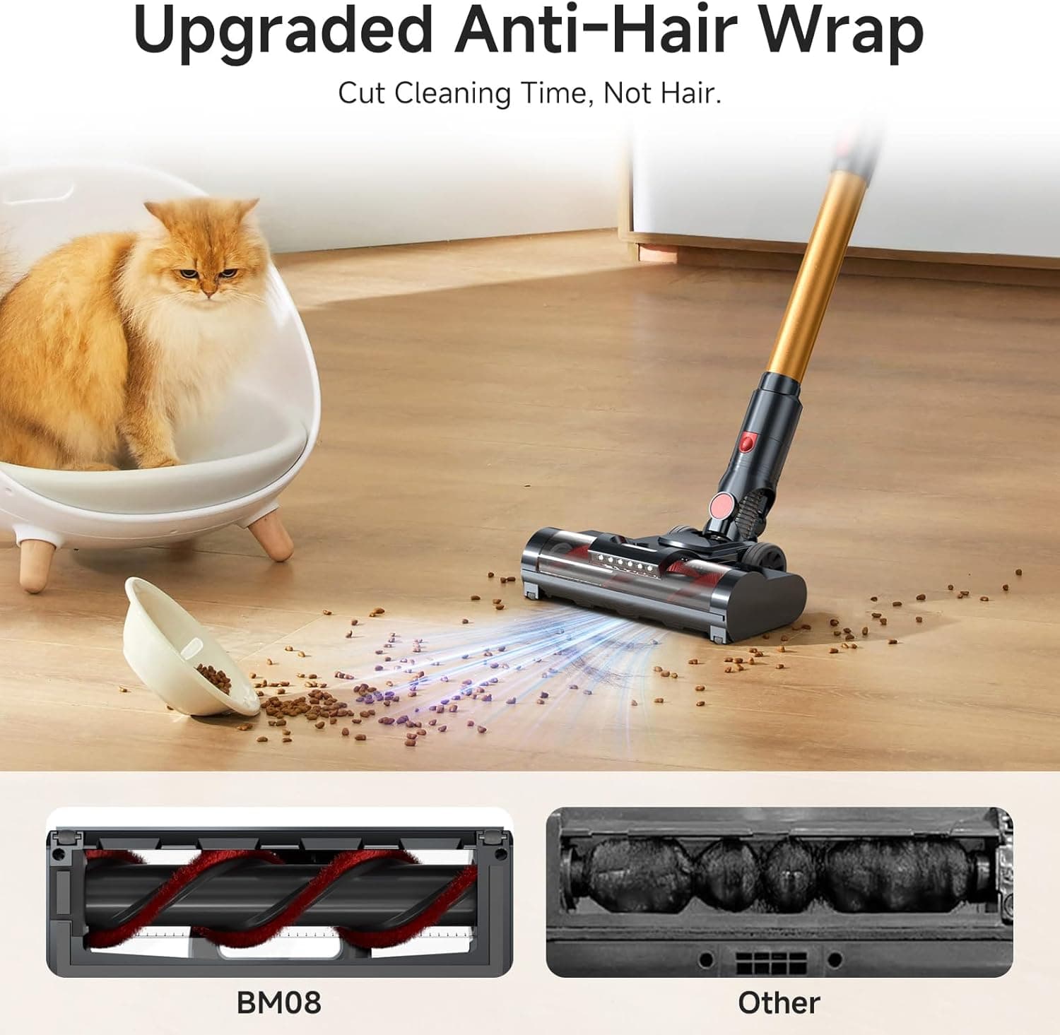 Self-Standing Cordless Stick Vacuum Rechargeable