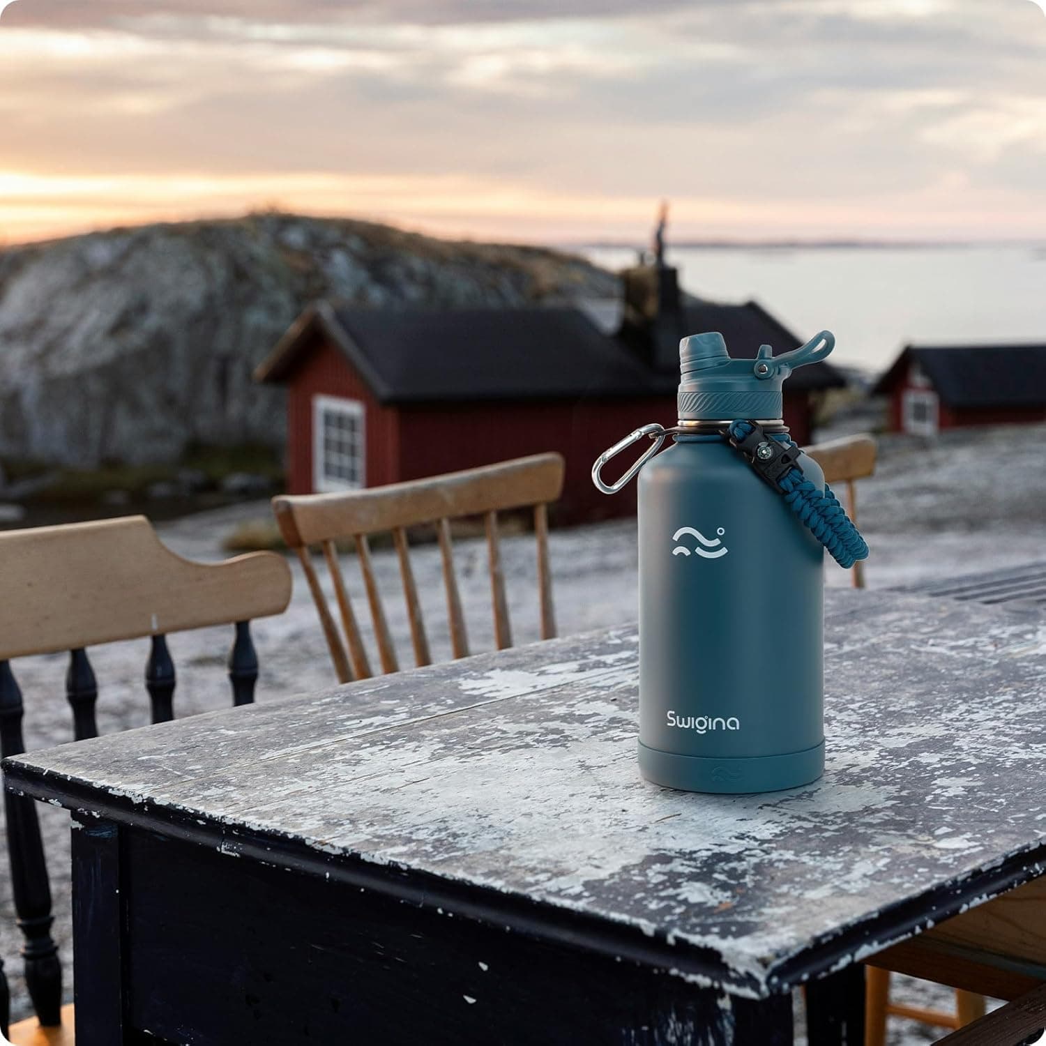64 oz Insulated Water Bottle with Silicone Boot